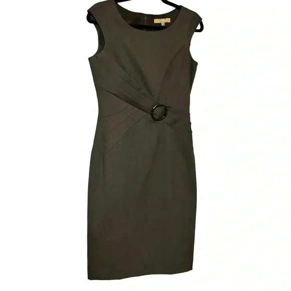 Alex Marie Dresses & Skirts - Alex Marie Career Dress Brown Sleeveless Petite Knee Length Size 4